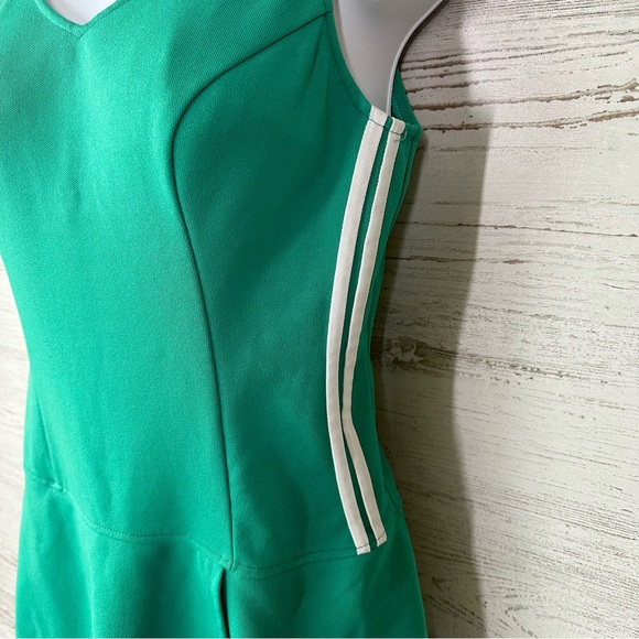 VINTAGE 70s 80s Skirted Side Stripe Swimsuit Made in USA - Picture 2 of 14